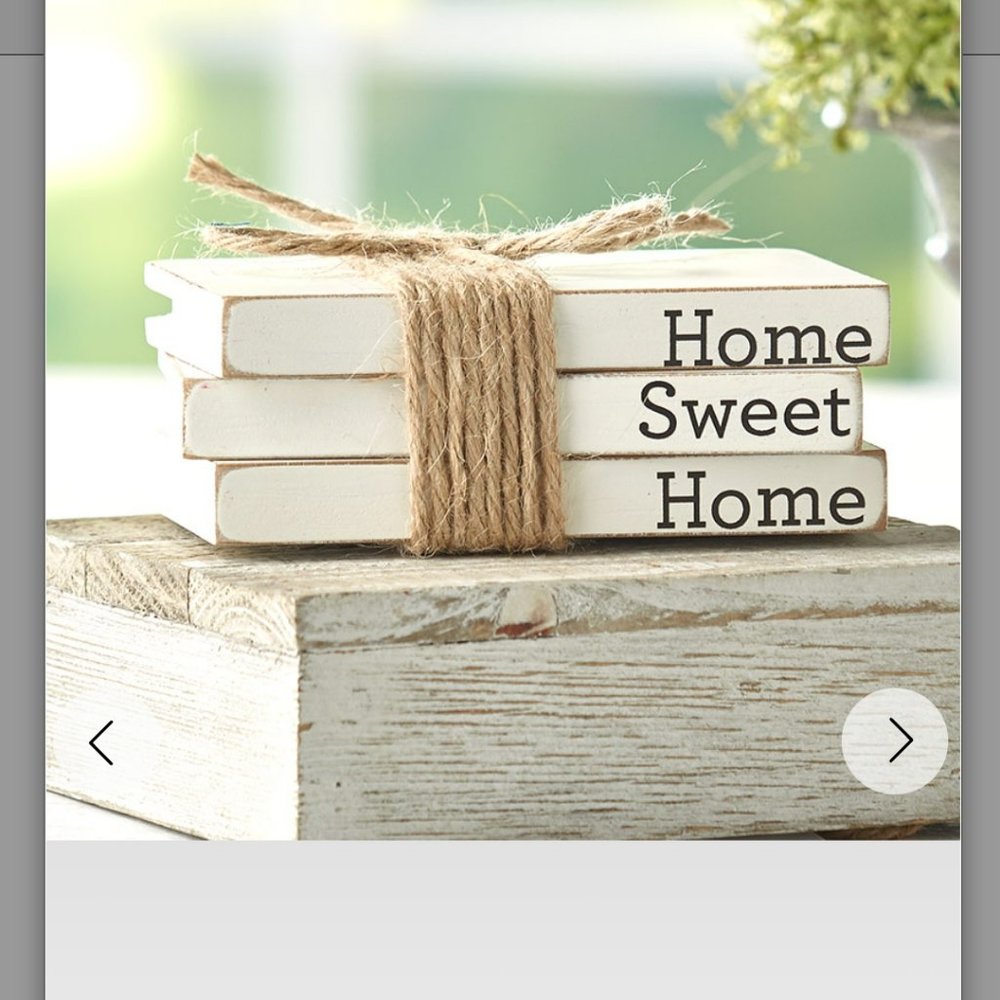 Inspirational stacked wood books